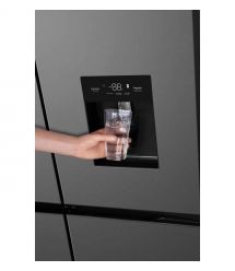 TCL Холодильник SBS, 185х84х68, холод.отд.-297л, мороз.отд.-169л, 4 дв., A++, NF, инв., диспл внешн., диспенсер, нерж