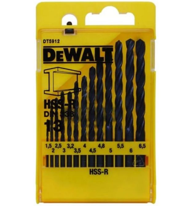 DeWALT set of drills for metal HSS-R, 13 pcs, 1.5-6.5 mm, case