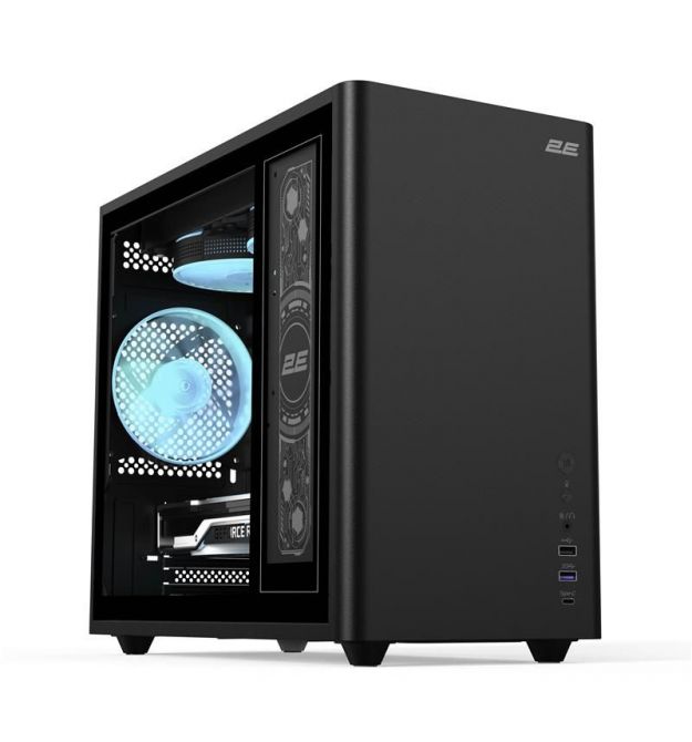 2E Корпус 2E Credo Plus V350BG без БЖ, 1xUSB3.0, 1х USB 2.0, 1xUSB Type-C, 3x120мм ARGB, VGA 350мм, LCS ready,