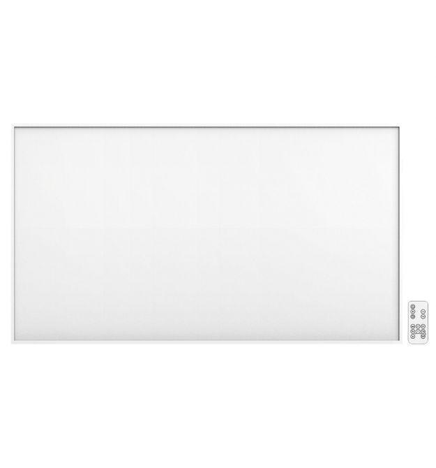 Neo Tools Панель інфрачервона, 600Вт, дистанційне управління, 100х60х3.8см, IP24, термостат, білий