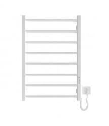 Hygge Family electric heated towel rail Leeds, 770x530x85mm, timer-regulator, steel, matte white