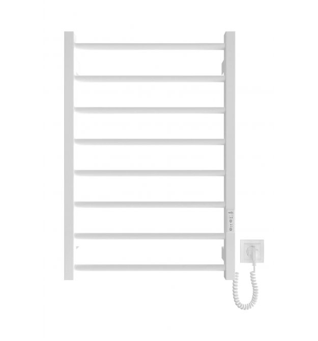 Hygge Family electric heated towel rail Leeds, 770x530x85mm, timer-regulator, steel, matte white