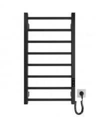 Hygge Family electric heated towel rail Leeds, 770x530x85mm, timer-regulator, steel, matte black
