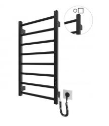 Hygge Family electric heated towel rail Leeds, 770x530x85mm, timer-regulator, steel, matte black