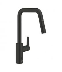 Grohe Start kitchen mixer, spout length - 221mm, swivel, pull-out, 1 lever + sensor, matte black