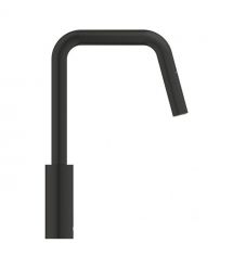 Grohe Start kitchen mixer, spout length - 221mm, swivel, pull-out, 1 lever + sensor, matte black