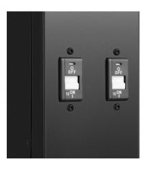 MIRSAN Пристрій розподілу електроживлення MXB, 2U, 16A, 1Ph, 16 гібридних розеток (C13-C19), чорний