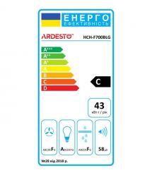 ARDESTO Вытяжка наклонная, 50см, 450м3ч, черный