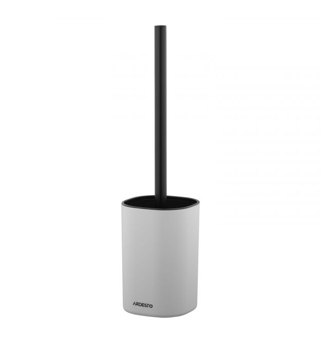 ARDESTO Набор щетка для унитаза с подставкой Vigor 9.9x15/39см, полипропилен, нержавеющая сталь, серый