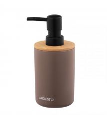 ARDESTO Набор для ванной комнаты Minimalism 360мл, 3 предмета, полипропилен, бамбук, тауп