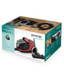 Gorenje container VC, 800W, dust cont -3.3L, HEPA, telescopic, red