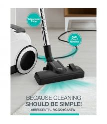 Gorenje container VC, 800W, dust cont-3.3L, HEPA, telescopic, white