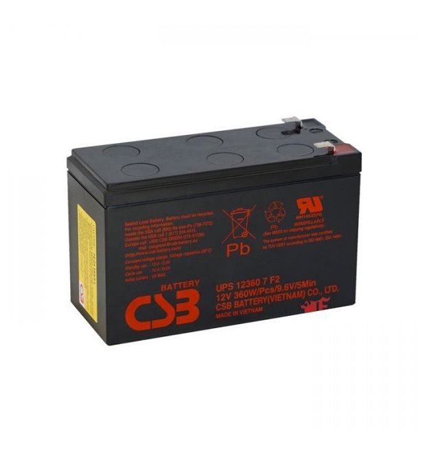 Аккумуляторная батарея CSB UPS12360, 12V7,5Ah (151х65х94мм)