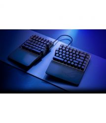 ASUS Keyboard mechanical ROG Falcata split, 83key, Magnetic Switch, USB-A/WL/BT, EN, RGB, black