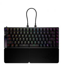 ASUS Keyboard mechanical ROG Falcata split, 83key, Magnetic Switch, USB-A/WL/BT, EN, RGB, black