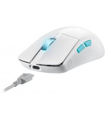 ASUS Мышь ROG Harpe Ace Aim Lab Edition, RGB, USB-A/WL/BT, белый