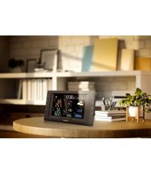 Sencor meteorological station, in/out measurement, CR2032x1+AAx3, temperature, humidity, time, weather forecast, atm. pressure,