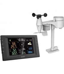 Sencor meteorological station, in/out measurement, CR2032x1+AAx3, temperature, humidity, time, weather forecast, atm. pressure,