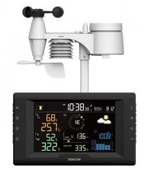 Sencor meteorological station, in/out measurement, CR2032x1+AAx3, temperature, humidity, time, weather forecast, atm. pressure,