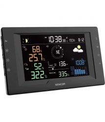 Sencor meteorological station, in/out measurement, CR2032x1+AAx3, temperature, humidity, time, weather forecast, atm. pressure,