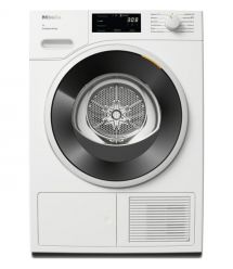Miele TWC 640 WP Dryer heat pump, 8kg, A+++, 64.3cm, display, invertor, black door, white