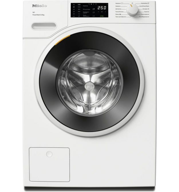 Miele WWB 360 WCS WM front load, 8kg, 1400, A+++, 64.3cm, display, invertor, black door, white
