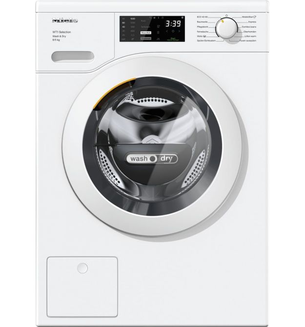 Miele Прально-сушильна машина Miele WTD 163 WCS фронтальна, 8(5)кг, 1500, A, 63.7см, дисплей, інвертор, Wi-Fi, білий