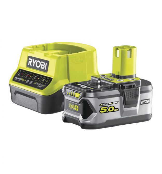 Ryobi Набор аккумулятора и зарядного устройства ONE+ RC18120-150 18В 1х5А·ч ЗУ 2А