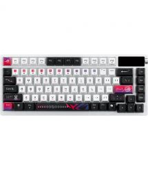 ASUS Keyboard mechanical ROG Azoth X 81key, NX Snow, USB-A/WL/BT, EN, RGB, white