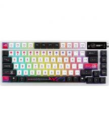 ASUS Keyboard mechanical ROG Azoth X 81key, NX Snow, USB-A/WL/BT, EN, RGB, white