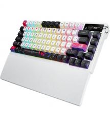 ASUS Keyboard mechanical ROG Azoth X 81key, NX Snow, USB-A/WL/BT, EN, RGB, white