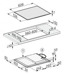Miele Варочная поверхность KM 7361 FR индукционная, 60см, черный