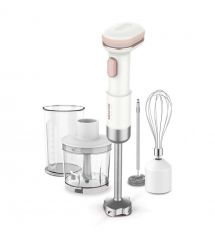 Sencor Блендер погружной Pulse, 180Вт, 4в1, чаша-700мл, безпроводной, USB-C, белый