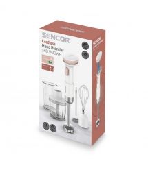 Sencor Блендер погружной Pulse, 180Вт, 4в1, чаша-700мл, безпроводной, USB-C, белый