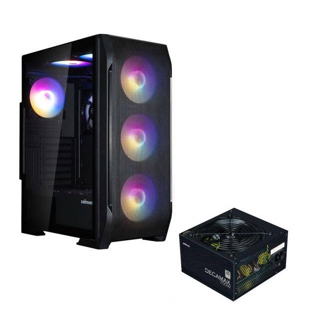 Zalman Корпус N7 PLUS V2 + блок питания ZM700-LX3, 1xUSB3.0, 2xUSB2.0, 6x120мм RGB Rainbow, 1x120мм, VGA 3