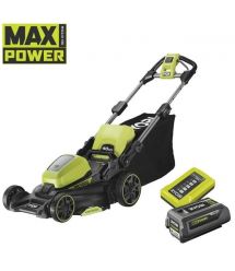 Ryobi Газонокосилка аккумуляторная Max Power RY36LM40A-140 36В акб 1х4А·ч 40см 50л 25-75мм 18.6кг