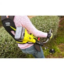 Ryobi Триммер садовый аккумуляторный ONE+ OBC1820B 18В 20см нож/леска 30см эргоремни Vertebrae 4.7кг без АКБ и ЗУ
