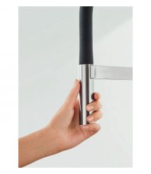 Grohe Смеситель для кухни Essence, длина излива - 240мм, поворотный/гибкий, 1рычаг, супер сталь.