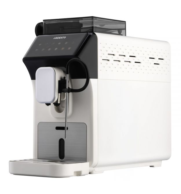 ARDESTO Кофемашина, 2л, зерно, автомат.капуч, дисплей, авторецептов -9, бело-черный