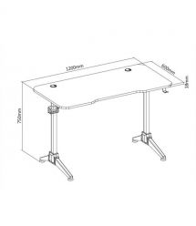 2E Gaming Стол компьютерный OTOROSHI, 120х60x75см, чёрно-красный