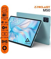 TECLAST Планшет M50 10.1" 6ГБ, 128ГБ, LTE, 6000мА•ч, Android, голубой