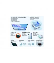 TECLAST Планшет M50 Plus 10.1" 6ГБ, 128ГБ, LTE, 7000мА•ч, Android, голубой