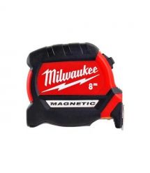 Milwaukee Рулетка Premium, 8мх27мм, с фиксатором сматывания, АБС-пластик, магнит