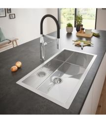 Grohe Мойка кухонная K700, нерж.сталь, прямоугольная, без крыла, 800x400x200мм, чаша - 1, универсальная, нержавеющая сталь