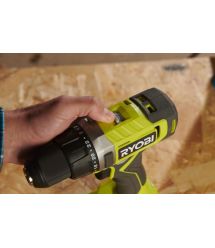 Ryobi Шуруповерт-дрель аккумуляторный ONE+ RDD18-1C20S 18В 1х2А·ч ЗУ 52Нм 450·1750об·мин 1.1кг сумка