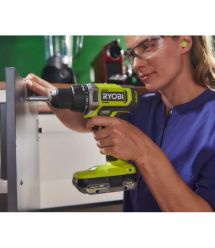 Ryobi Шуруповерт-дрель аккумуляторный ONE+ RDD18-1C20S 18В 1х2А·ч ЗУ 52Нм 450·1750об·мин 1.1кг сумка