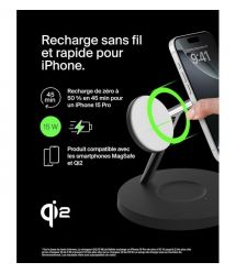 Belkin Беспроводное зарядное устройство 3in1 Magnetic Pad Qi2 15Вт, черный