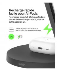 Belkin Беспроводное зарядное устройство 3in1 Magnetic Pad Qi2 15Вт, черный