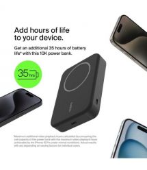 Belkin Портативное зарядное устройство Power Bank 10000мАч, MagSafe Wireless, черный