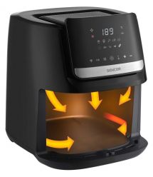 Sencor Мультипечь Vita, 1600Вт, чаша-6.5л, сенсорное управл., 10 программ, нерж. сталь, пластик, черный